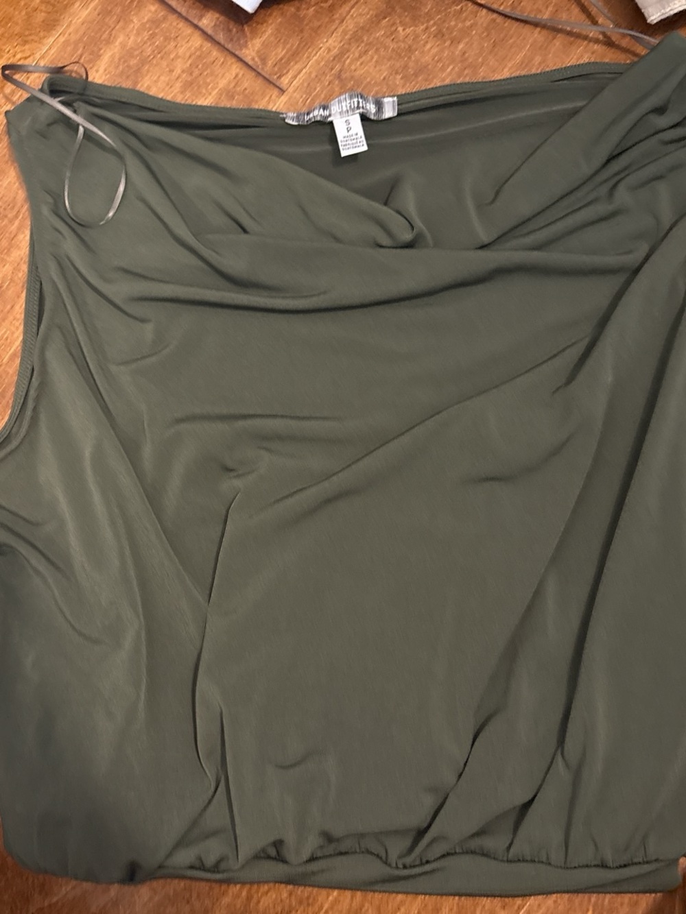 Urban Outfitters Olive Tank Top with Cowl Detail